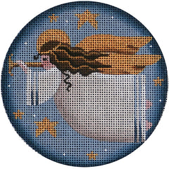 Rebecca Wood Designs Folk Angel Ornament Needlepoint Canvas