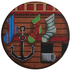 Rebecca Wood Designs Ship Stockings Needlepoint Canvas
