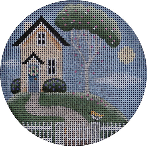 Rebecca Wood Designs Spring Cottage Needlepoint Canvas