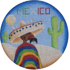 Rebecca Wood Designs Border Reindeer Needlepoint Canvas