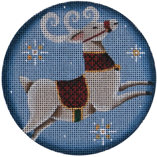 Rebecca Wood Designs Folk Reindeer Needlepoint Canvas