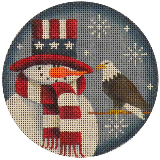 Rebecca Wood Designs July Snowman Needlepoint Canvas
