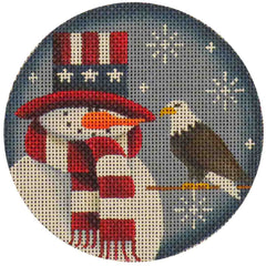 Rebecca Wood Designs July Snowman Needlepoint Canvas