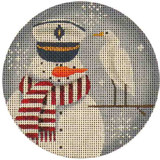 Rebecca Wood Designs August Snowman Needlepoint Canvas