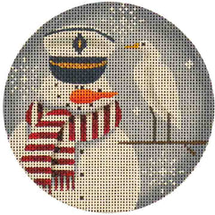 Rebecca Wood Designs August Snowman Needlepoint Canvas