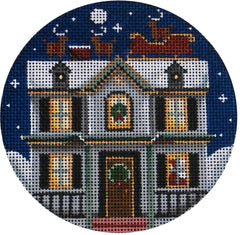 Rebecca Wood Designs Housetop Ornament Needlepoint Canvas