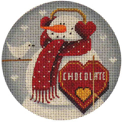 Rebecca Wood Designs February Snowman Needlepoint Canvas
