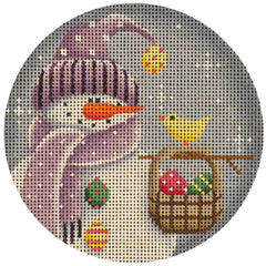Rebecca Wood Designs April Snowman Needlepoint Canvas