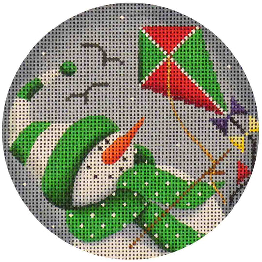 Rebecca Wood Designs March Snowman Needlepoint Canvas
