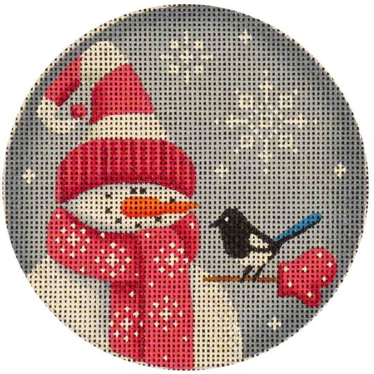 Rebecca Wood Designs January Snowman Needlepoint Canvas