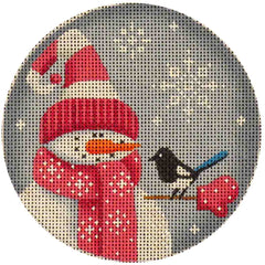 Rebecca Wood Designs January Snowman Needlepoint Canvas