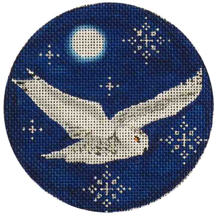 Rebecca Wood Designs Arctic Owl Needlepoint Canvas