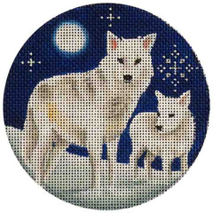 Rebecca Wood Designs Arctic Wolves Needlepoint Canvas