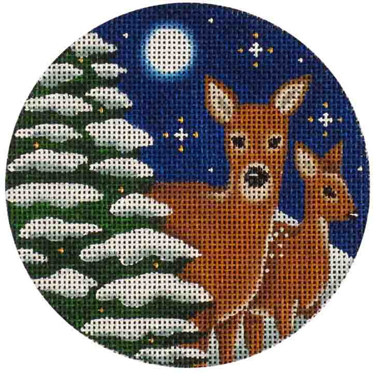 Rebecca Wood Designs Evening Deer Needlepoint Canvas