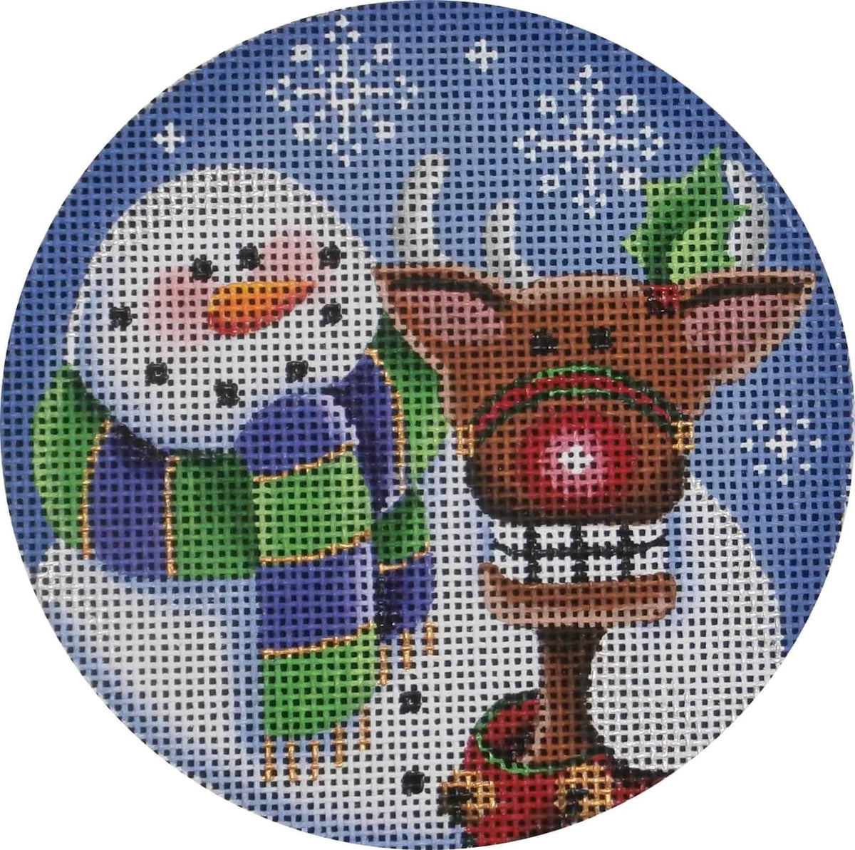 Rebecca Wood Designs Cheesy Reindeer Needlepoint Canvas