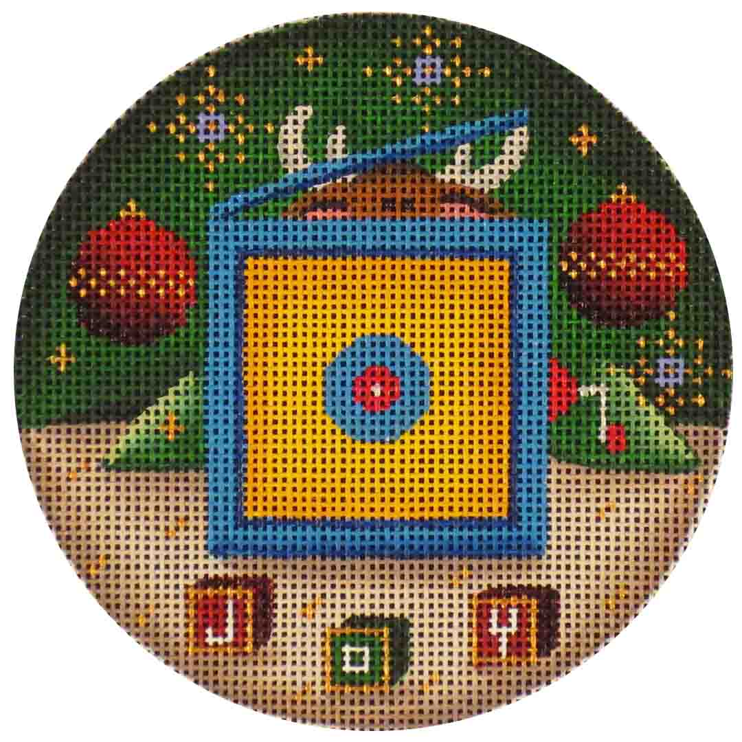 Rebecca Wood Designs Deer in a Box Needlepoint Canvas