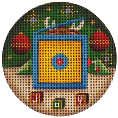 Rebecca Wood Designs Deer in a Box Needlepoint Canvas