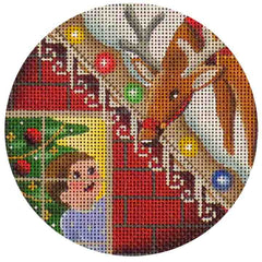 Rebecca Wood Designs Look on the Roof Boy Needlepoint Canvas