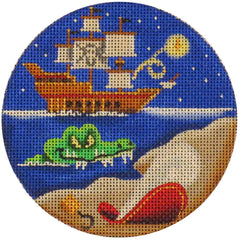 Rebecca Wood Designs Peter Pan Needlepoint Canvas Round