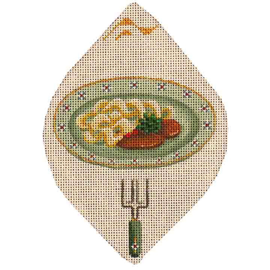 Rebecca Wood Designs Schnitzel with Noodles Needlepoint Canvas
