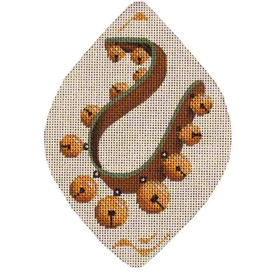 Rebecca Wood Designs Sleigh Bells Needlepoint Canvas
