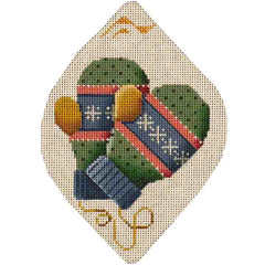 Rebecca Wood Designs Warm Woolen Mittens Needlepoint Canvas