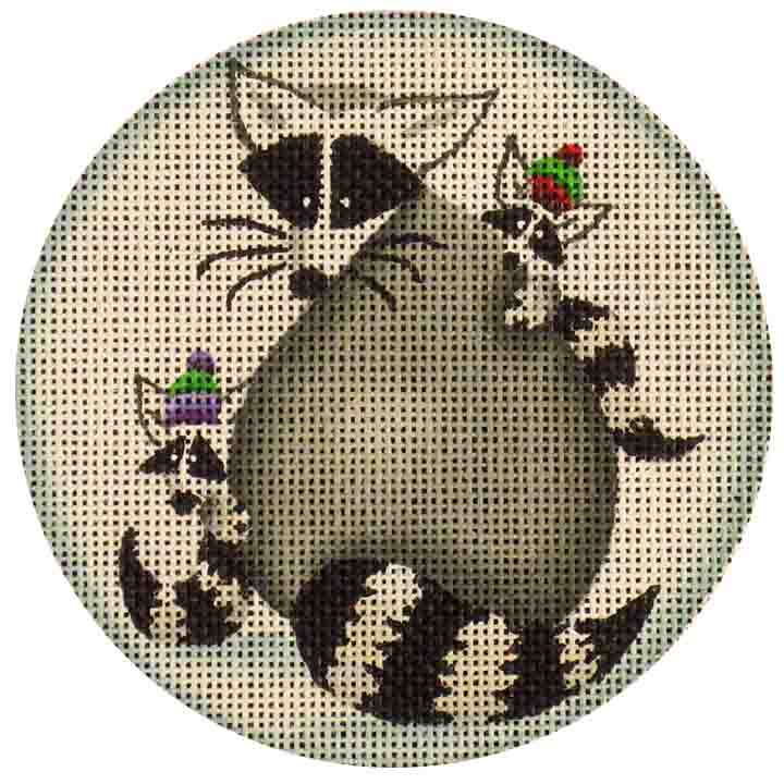 Rebecca Wood Designs Holiday Bandits Needlepoint Canvas