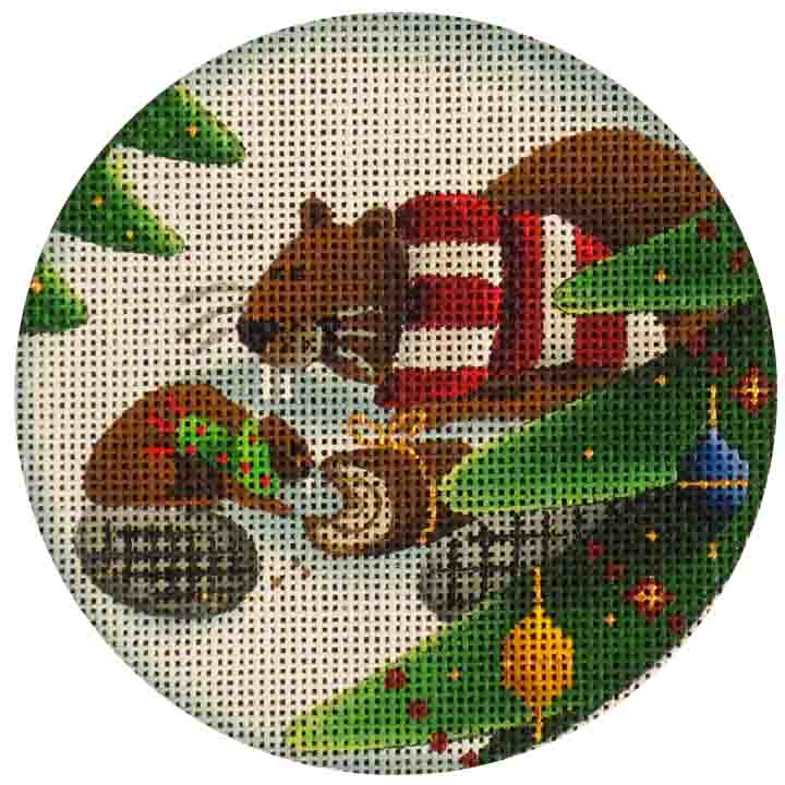 Rebecca Wood Designs Busy Beaver Mouse Needlepoint Canvas