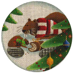 Rebecca Wood Designs Busy Beaver Mouse Needlepoint Canvas