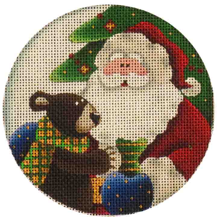 Rebecca Wood Designs Cub Wishes & Santa Needlepoint Canvas