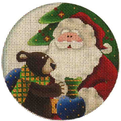 Rebecca Wood Designs Cub Wishes & Santa Needlepoint Canvas