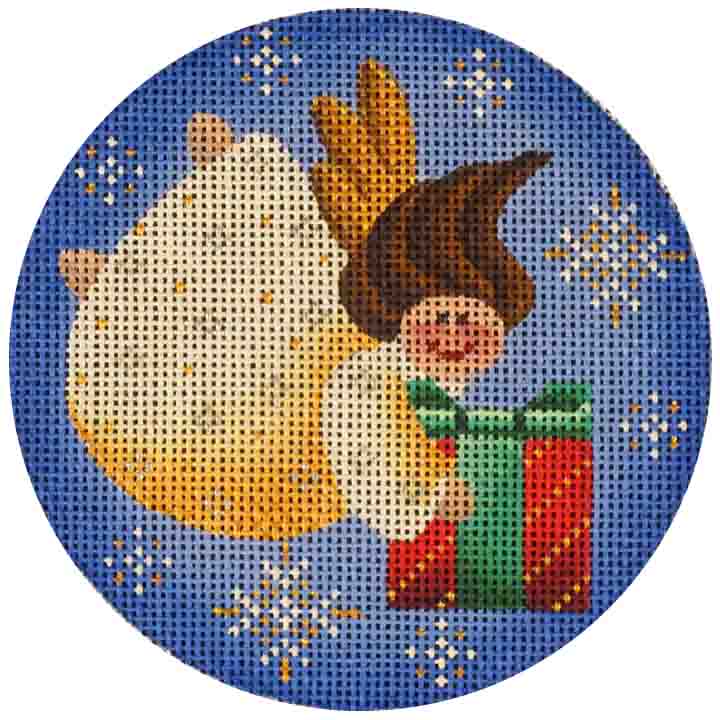 Rebecca Wood Designs Angel with Presents Needlepoint Canvas