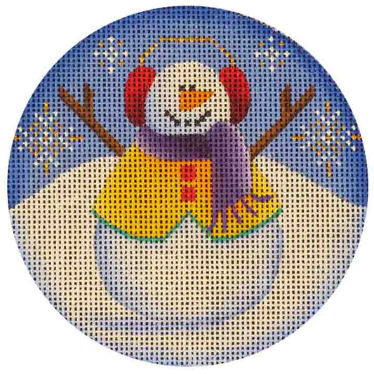 Rebecca Wood Designs Snow Ears & Snowman Needlepoint Canvas