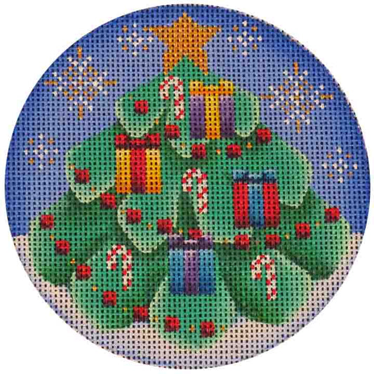 Rebecca Wood Designs Tree Presents & Star Needlepoint Canvas