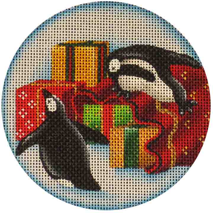 Rebecca Wood Designs Polar Penguins Needlepoint Canvas