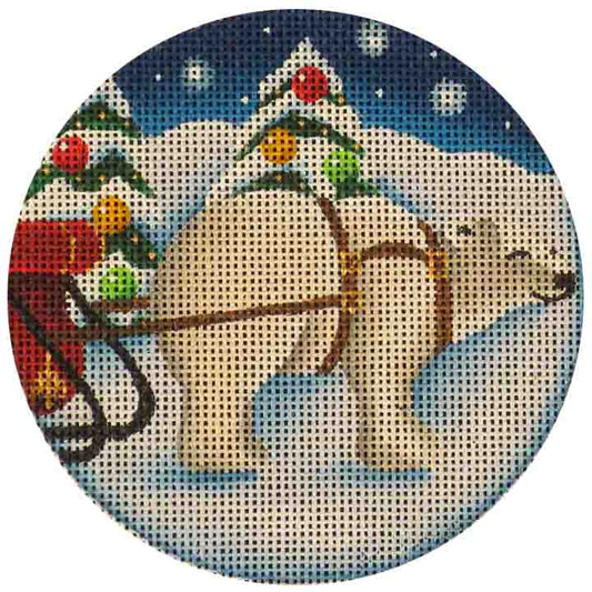 Rebecca Wood Designs Polar Bear Needlepoint Canvas
