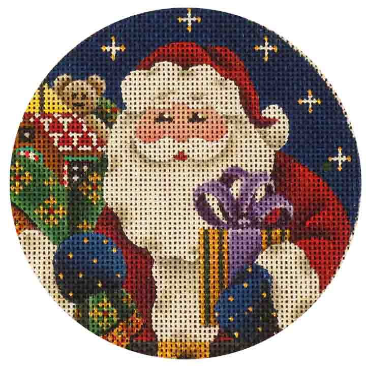 Rebecca Wood Designs Traditional Santa Needlepoint Canvas