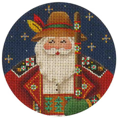 Rebecca Wood Designs Swiss Santa Needlepoint Canvas