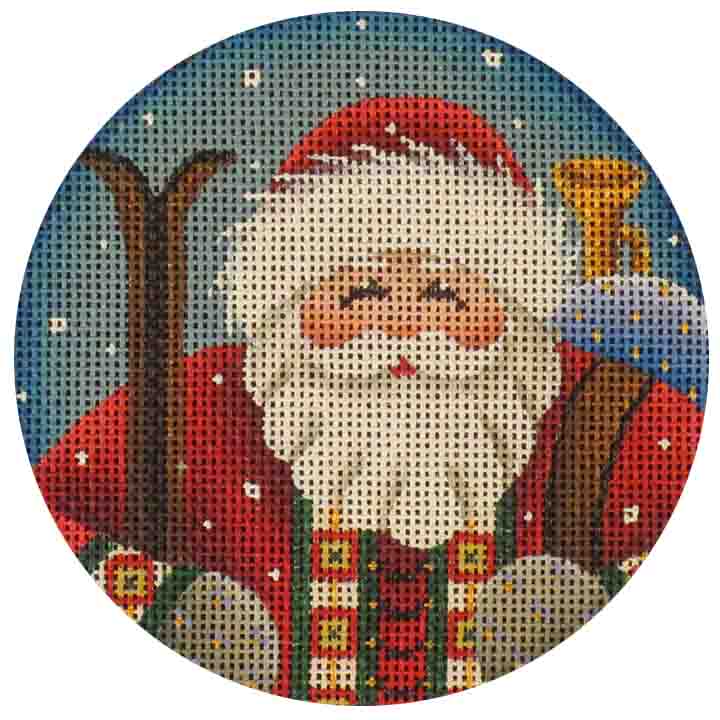 Rebecca Wood Designs Alpine Santa Needlepoint Canvas