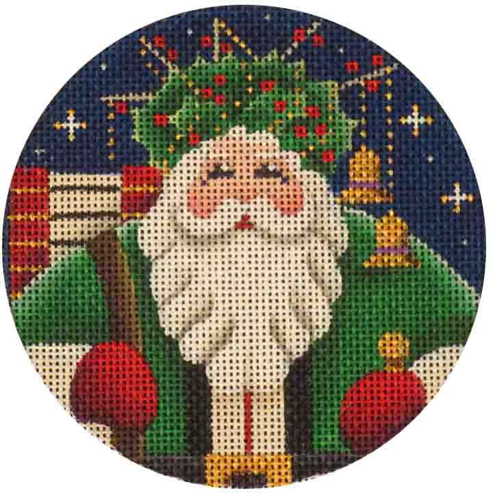 Rebecca Wood Designs Musical Santa Needlepoint Canvas