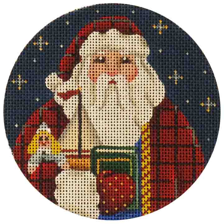 Rebecca Wood Designs German Santa Needlepoint Canvas