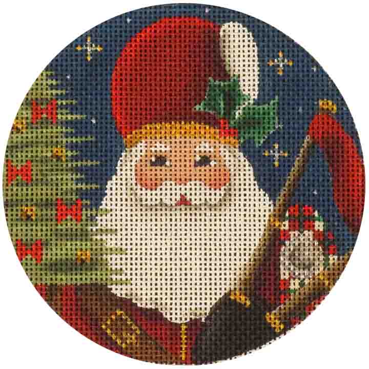 Rebecca Wood Designs Scottish Santa Needlepoint Canvas