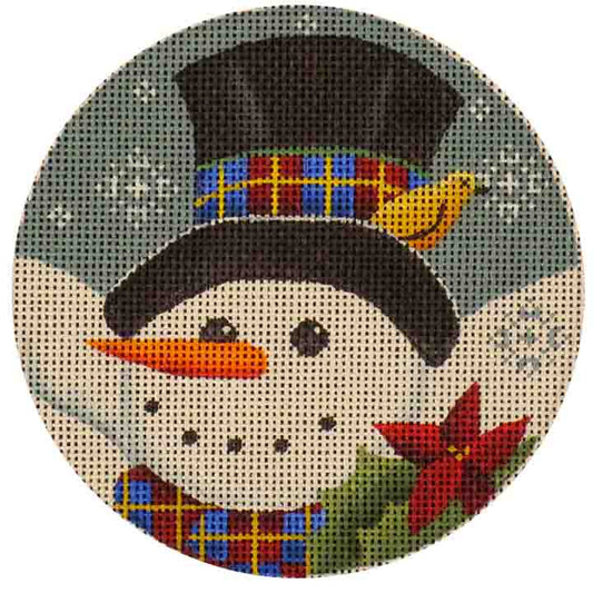 Rebecca Wood Designs Frosty the Snowman with Bird Needlepoint Canvas