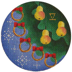 Rebecca Wood Designs Fifth Day of Christmas Needlepoint Canvas