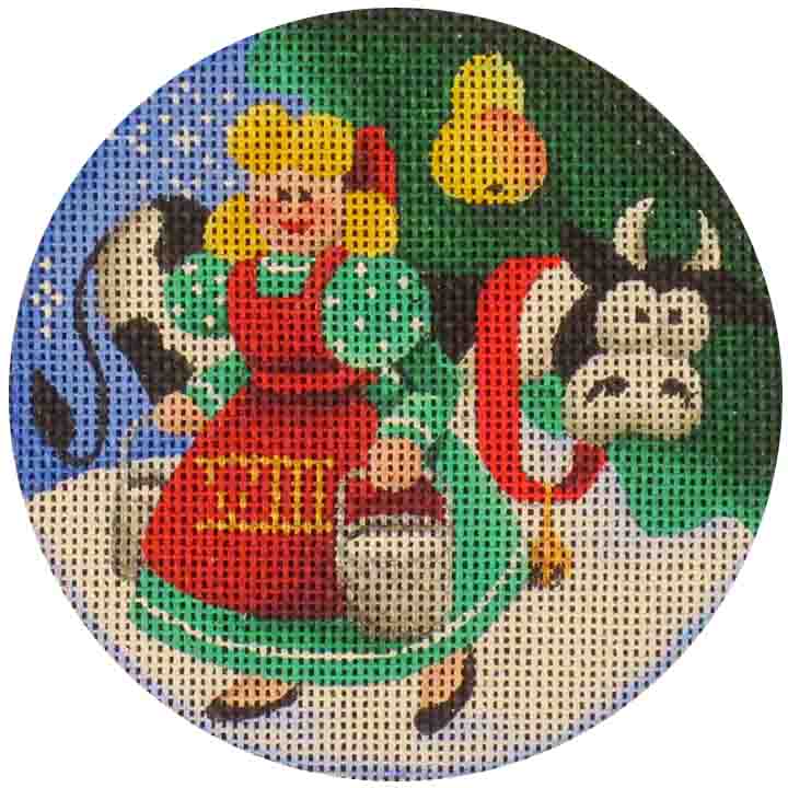 Rebecca Wood Designs Eighth Day of Christmas Needlepoint Canvas