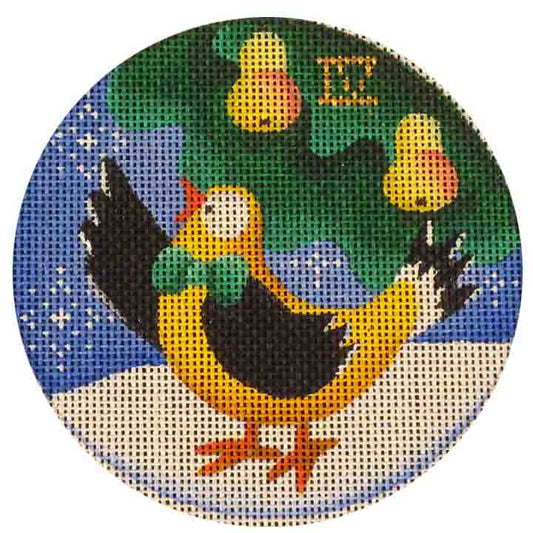 Rebecca Wood Designs Fourth Day of Christmas Needlepoint Canvas