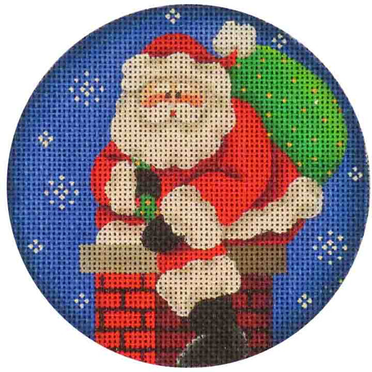 Rebecca Wood Designs Down the Chimney on Brick Needlepoint Canvas