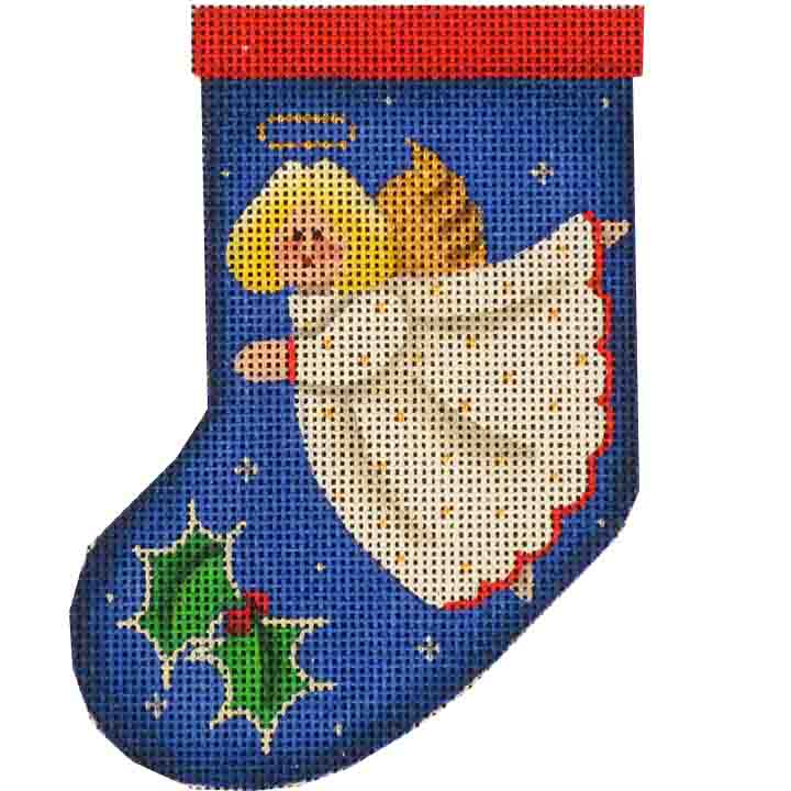 Rebecca Wood Designs Angel Mini Stocking Needlepoint Canvas