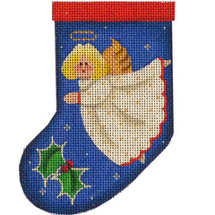 Rebecca Wood Designs Angel Mini Stocking Needlepoint Canvas