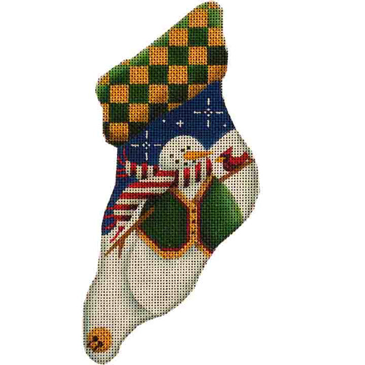 Rebecca Wood Designs Snowman Mini Needlepoint Canvas
